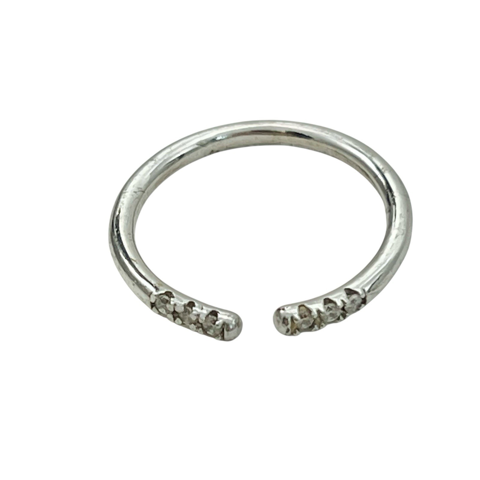 Sterling Silver CZ Toe Ring 925 Size 4.5