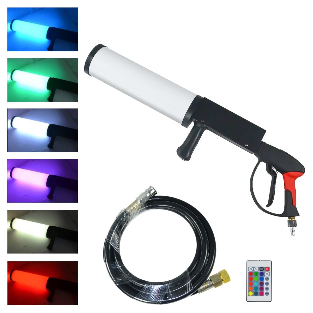 Handheld Led CO2 gun RGB Jet machine Special Effects CO2 Cannon Fogger Smoke Gun