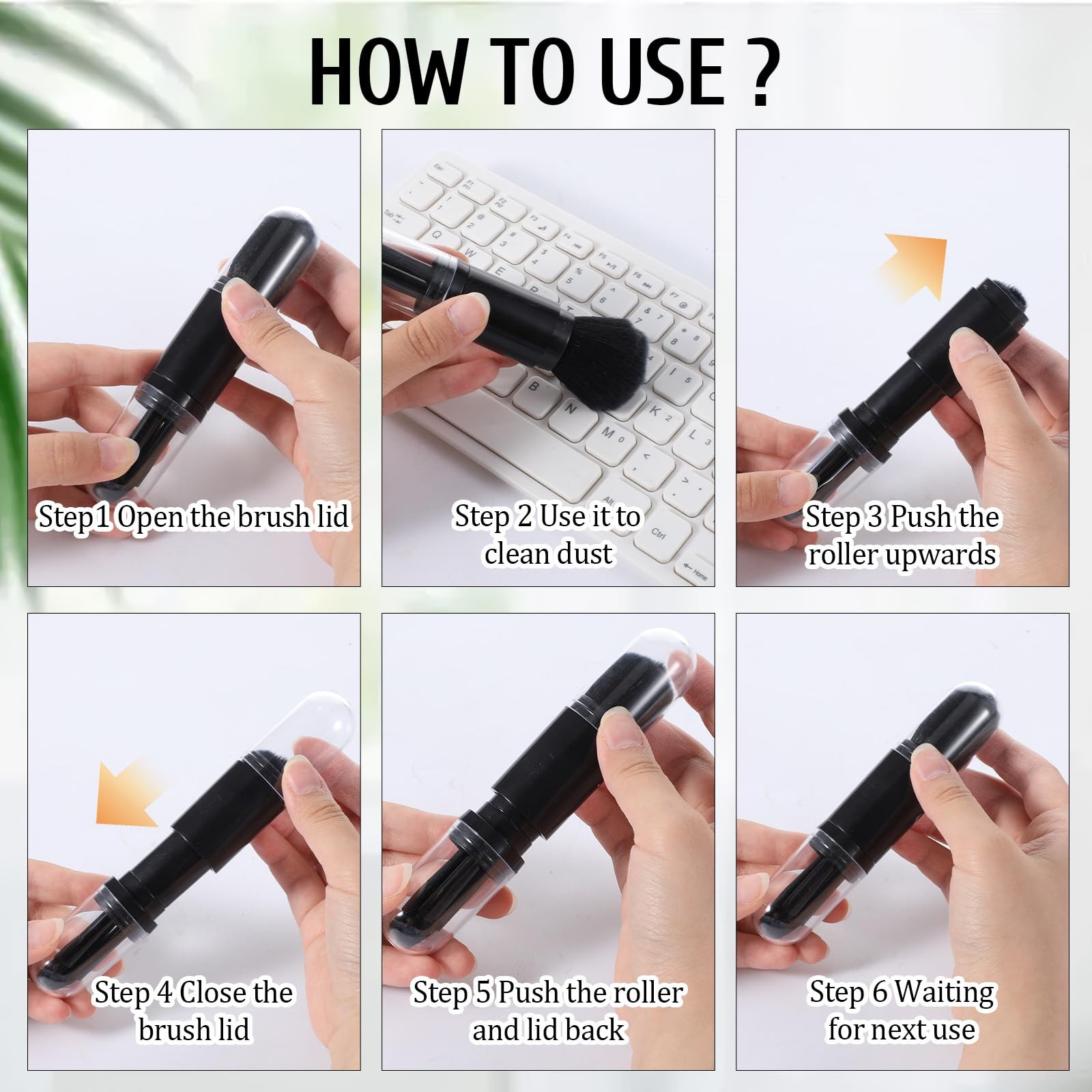 4 Pack Exquisite Duster Brush Kit, Mini Keyboard Cleaning Brushes Kit Black