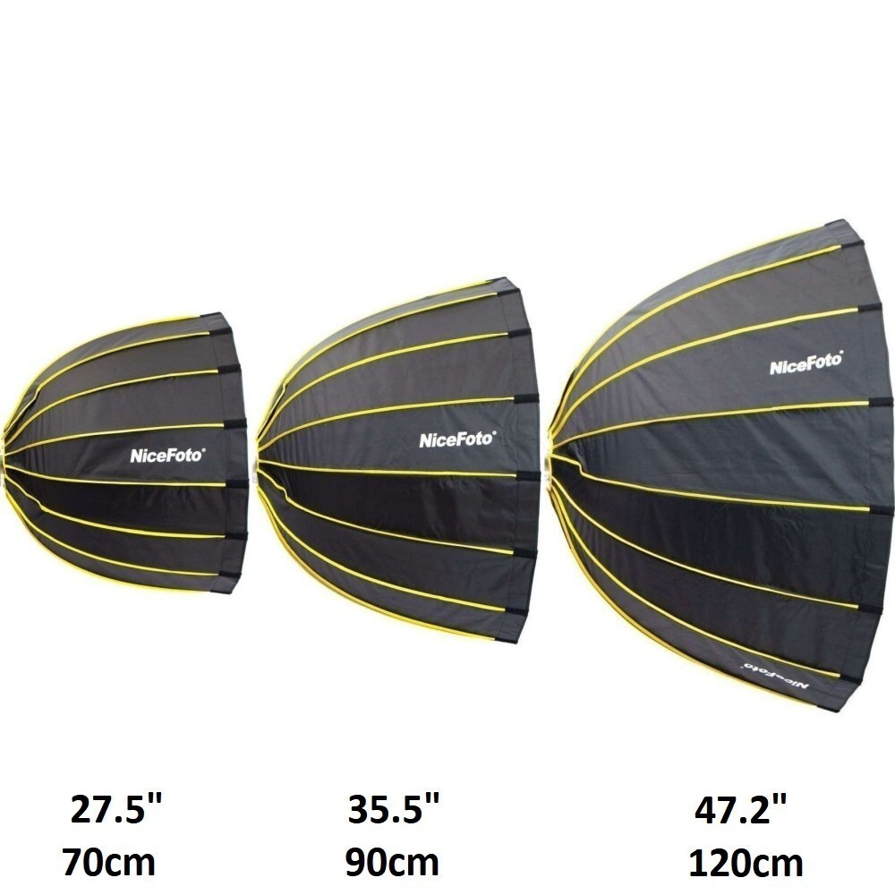 NiceFoto LED-Φ120g Deep Softbox With Grid 47" 120cm Bowens Studio Quick Release