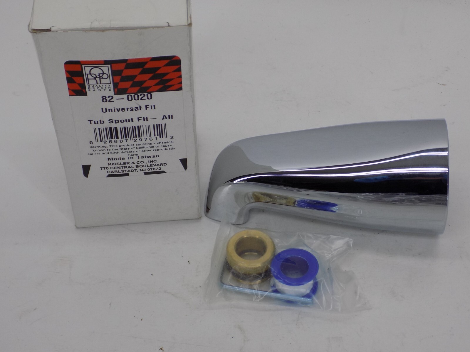 KISSLER 82-0020 Tub Spout, No Diverter,Kissler,Die Cast 39AP77