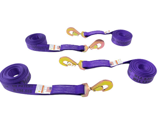 2" x 14' PURPLE DIAMOND WEAVE Strap with Twisted Snap Hook (Pack of 4)