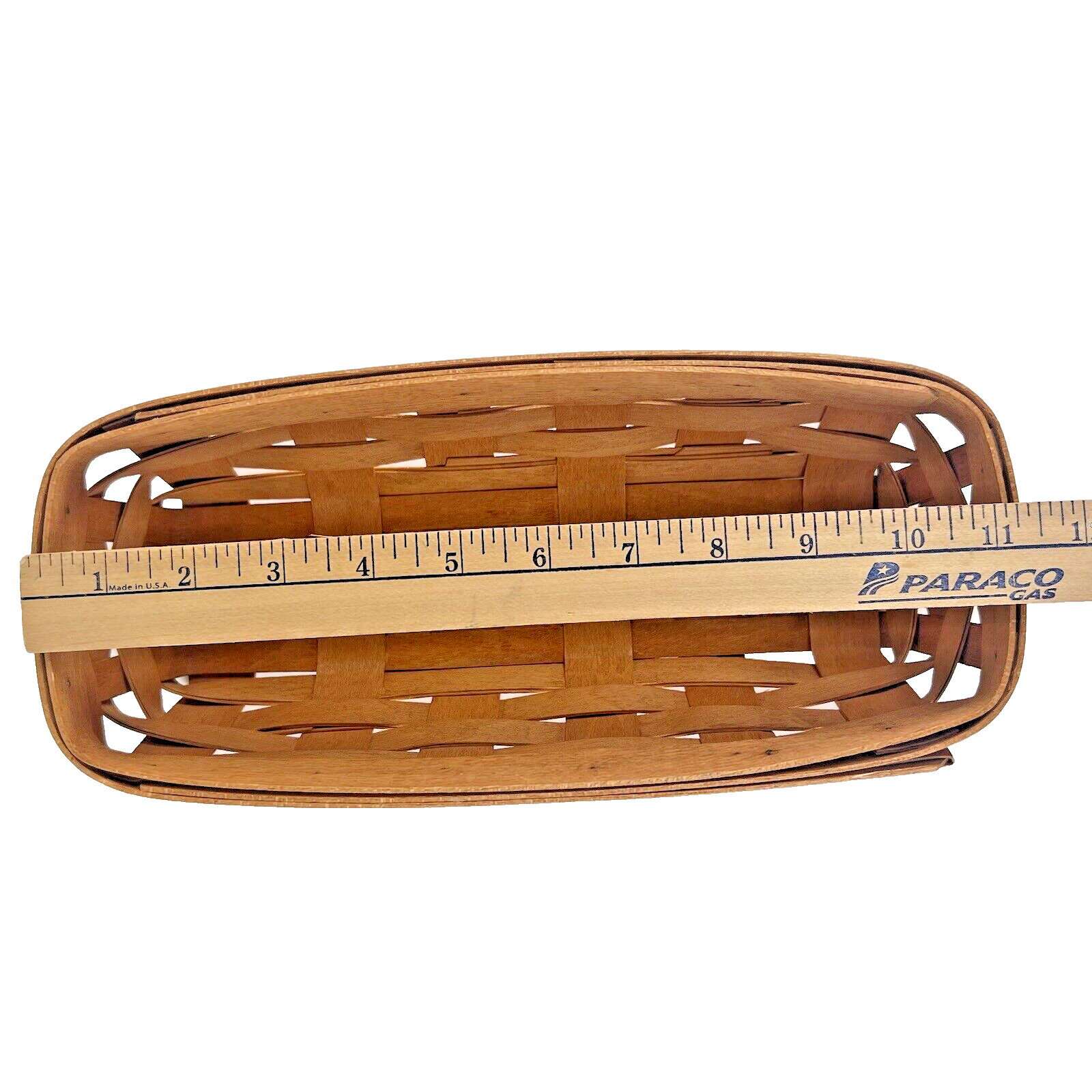 🧺 VTG 1992 Longaberger Basket Rectangular Wood Handwoven Signed USA 🇺🇸