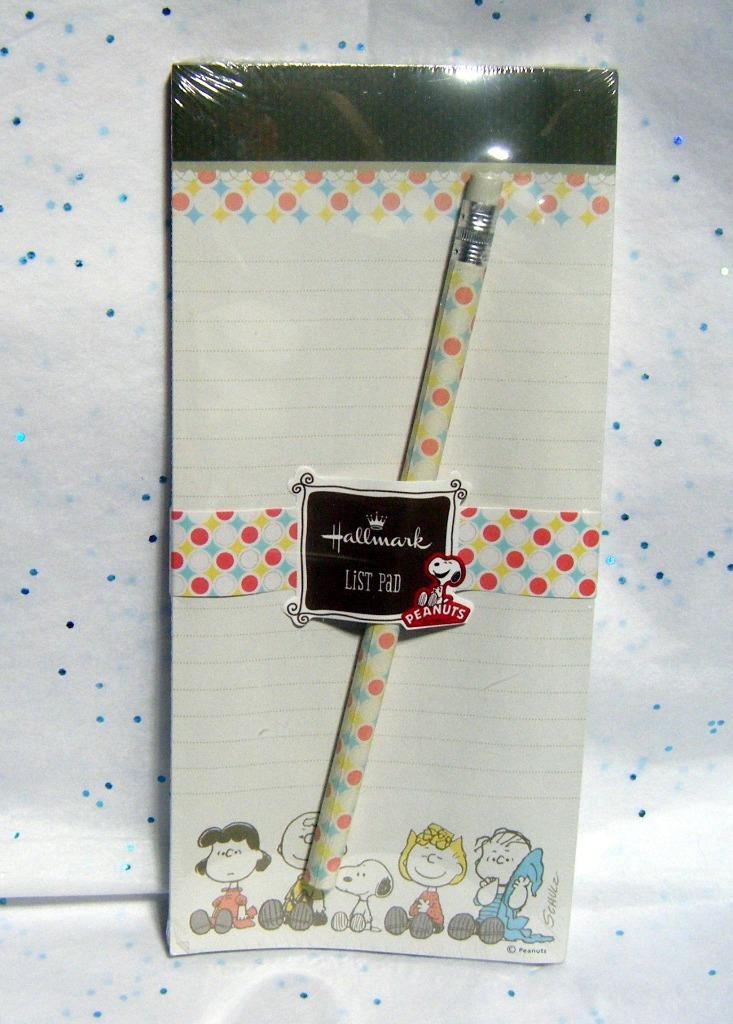 Peanuts Shopping Memo List Pad w/ Pencil New Snoopy (0695)