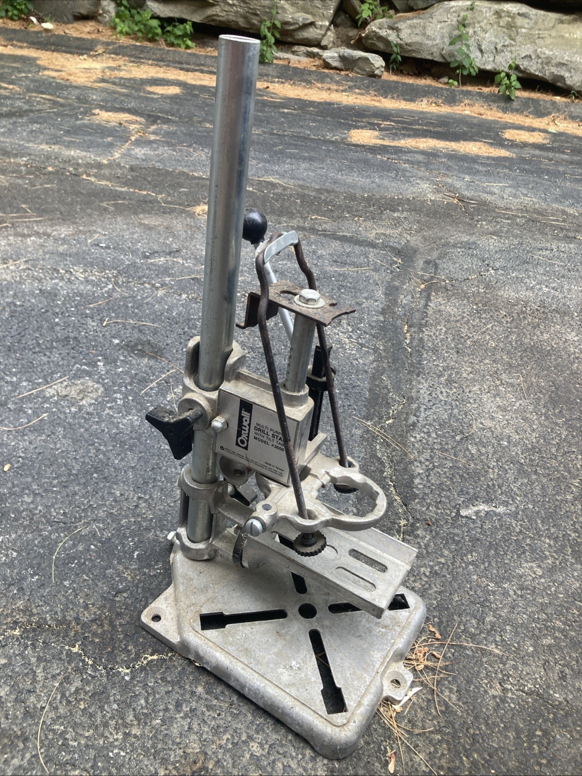 OXWALL MULTI PURPOSE DRILL STAND WITH TILT TABLE MODEL # 3000 VINTAGE