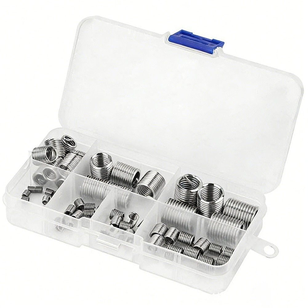 304 SS Wire Thread Insert Kit 60pcs for Metric Thread Restoration For M3 M5