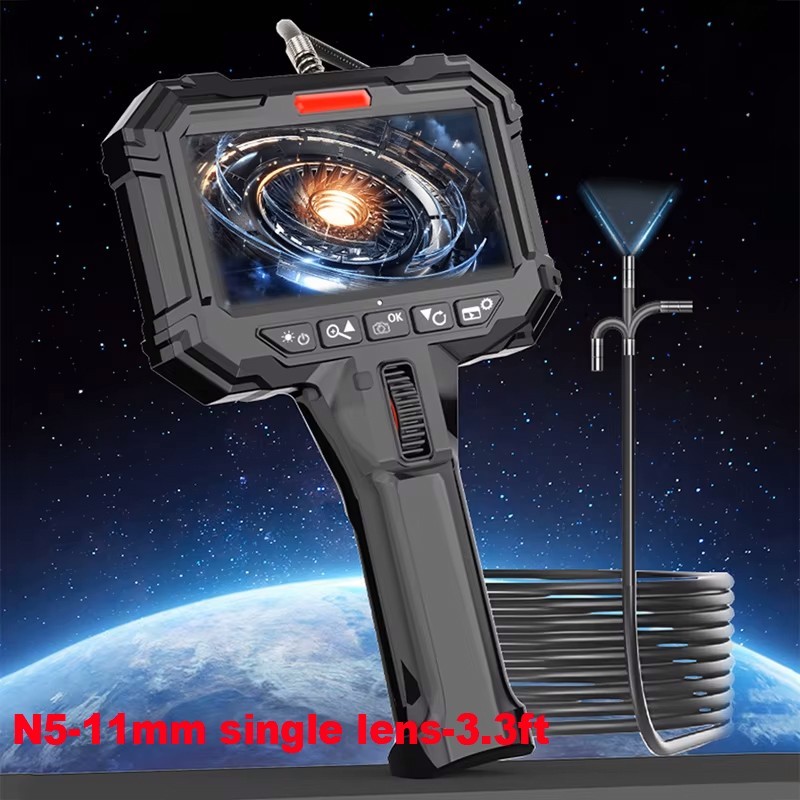 3.3 ft 2-Way Articulating 360° 8X Zoom Borescope Industrial Endoscope Camera