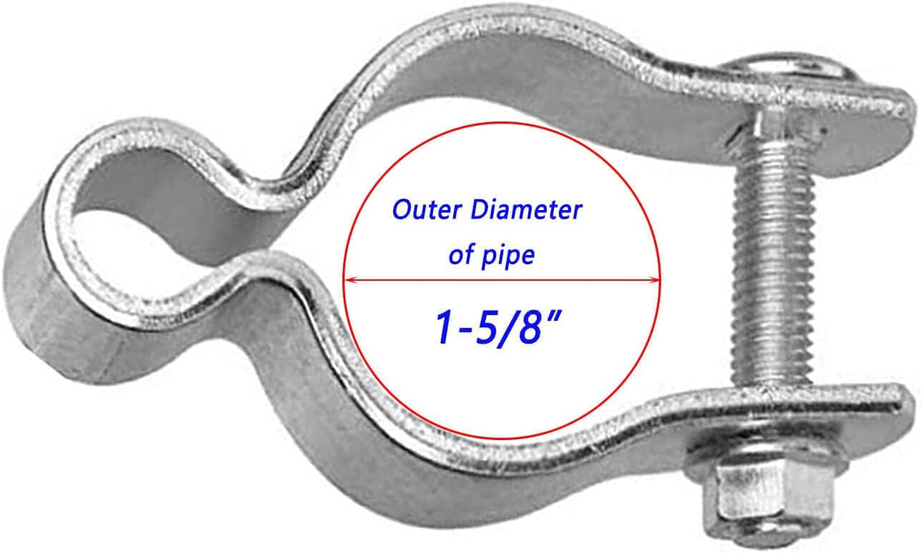 2 Pack 1-5/8Inch Chain Link Fence Frame Gate Post Hinge/Galvanized Steel Zinc Pl