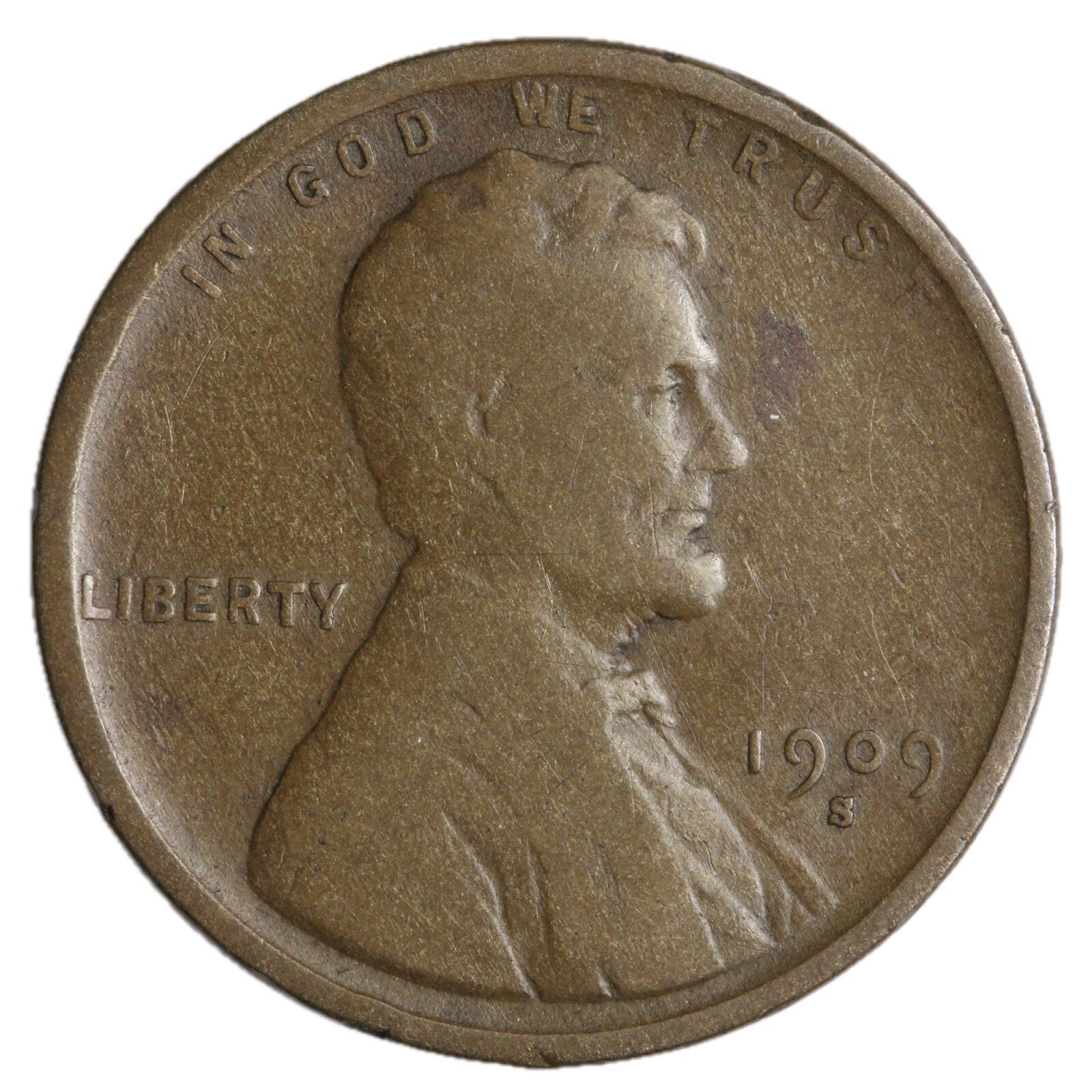 1909-S Lincoln Wheat Cent Penny G/VG Complete Your Album!!
