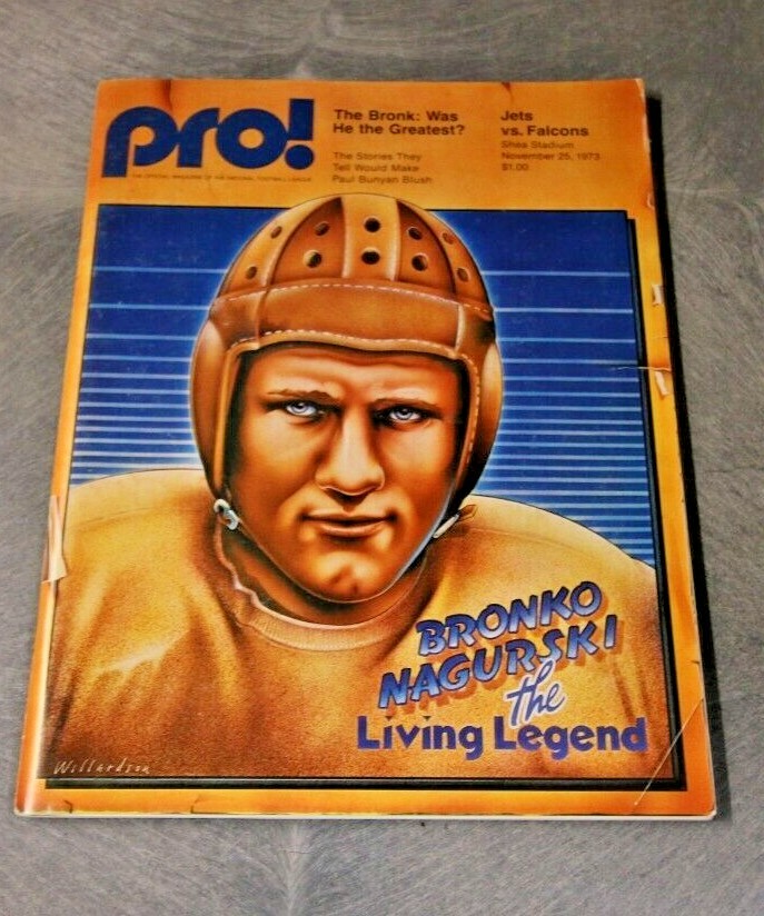 1973 PRO FOOTBALL NFL GAMEDAY MAGAZINE ATLANTA @ NEW YORK JETS WITH MEDIA NOTES
