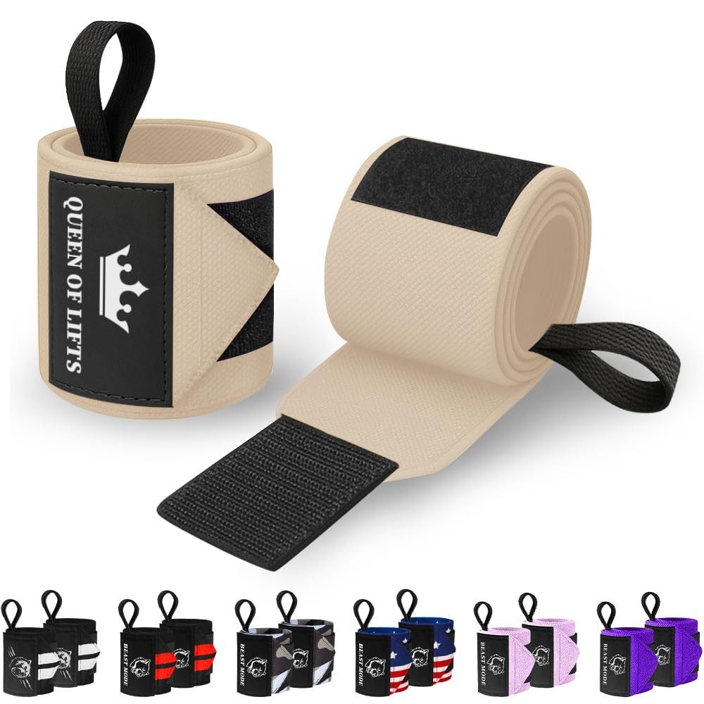 HeavyDuty Weightlifting Wrist Wraps with Thumb Loop – 12 Inch Support