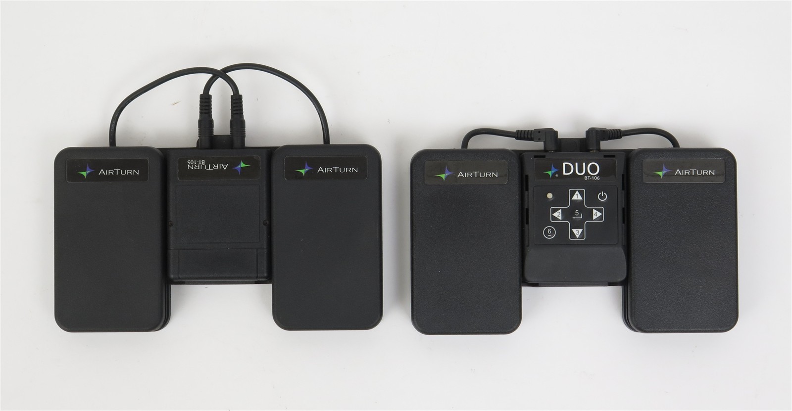 AirTurn DUO BT-106 & BT-105 Dual Wireless Pedal Controllers Model ATFS-2 Set