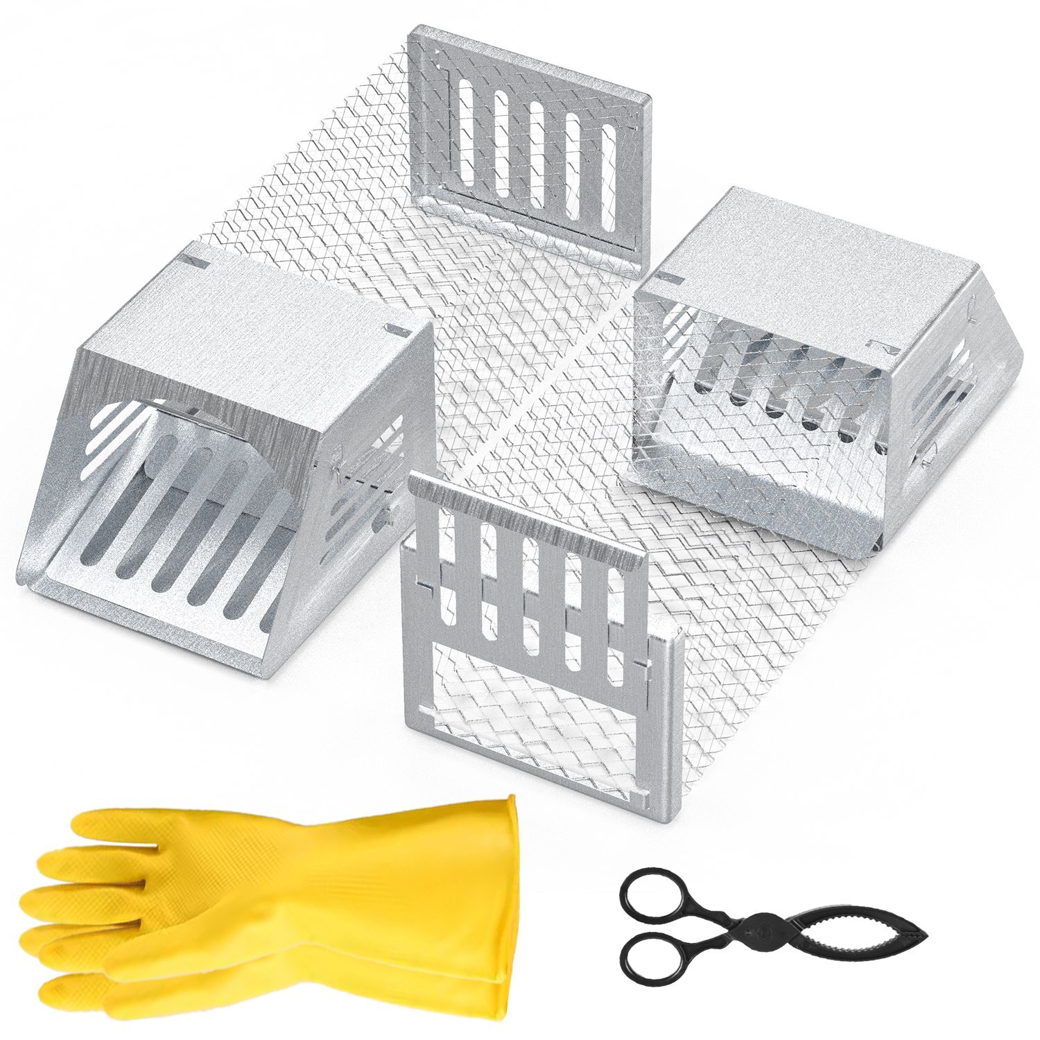 2 Pack Humane Mouse Traps Live Catch and Release Reusable Galvanized Iron Cages