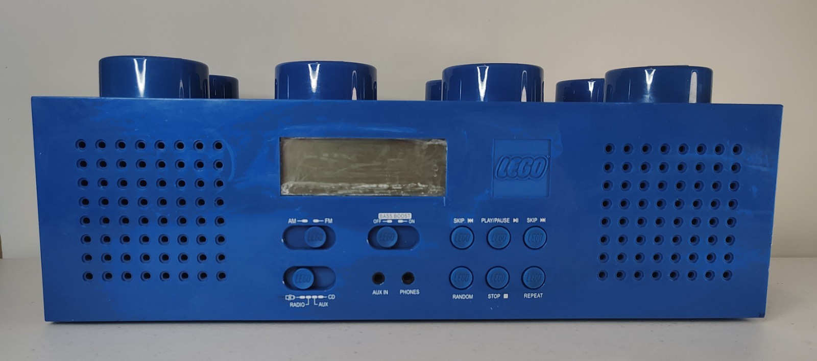For Parts As Is LEGO Blue Brick Stereo AM/FM Radio CD Player