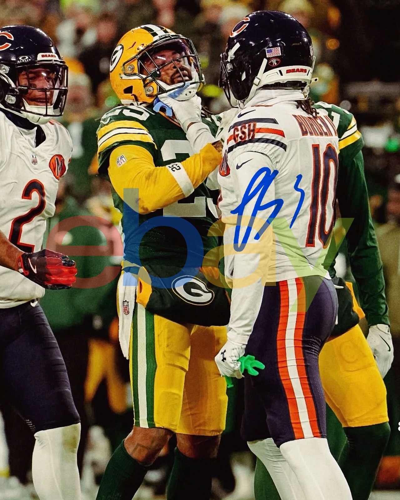 Luther Burden III Chokes Keisean Nixon Chicago Bears Auto 8x10 NFL Photo REPRINT