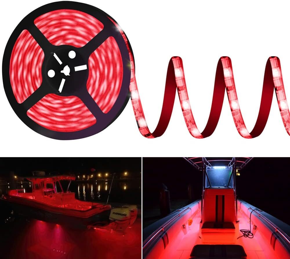 Pontoon Led Boat Lights, 20FT Marine Led Strip Lights, Waterproof Boat Interior