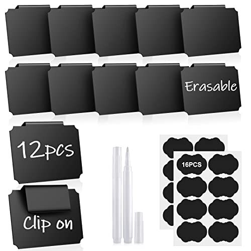 PCS Basket Labels, Premium Bin Basket Labels Clip On, Pantry Basket Labels 12