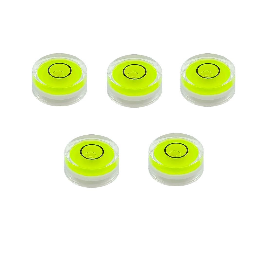 YMGBHNKJLS 5Pcs Small Circular Bubble Levels with Double Sided 15x6mm