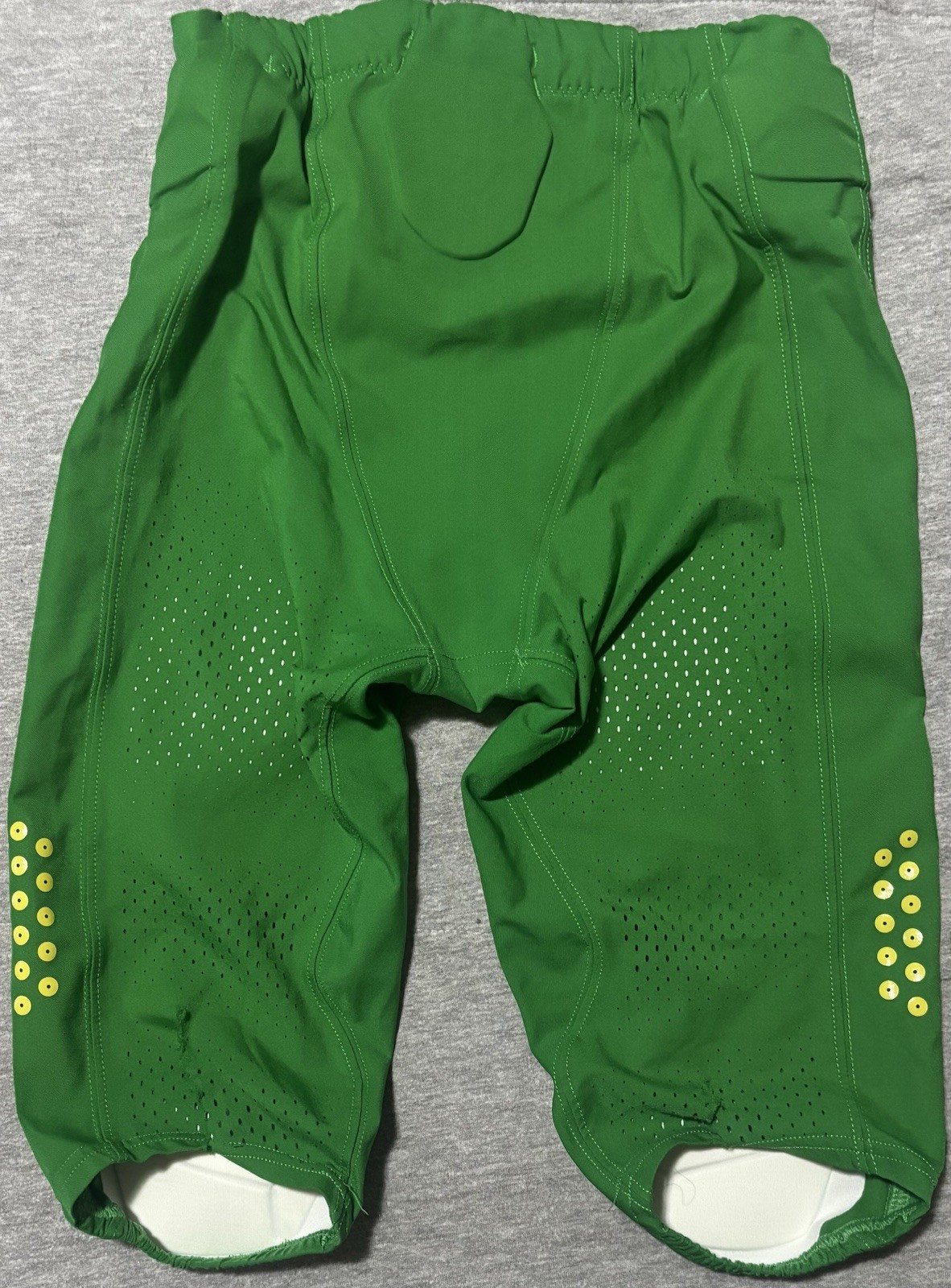2021 OREGON DUCKS PE GAME WORN Apple Green & Yellow Nike Football Pants W/Pads