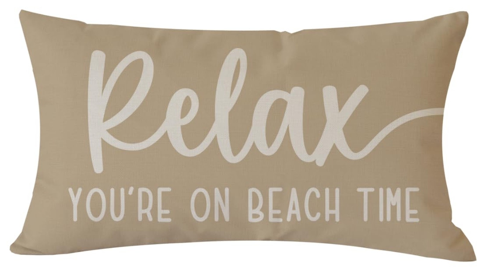 PANDICORN Beach Throw Pillow Cover 12x20 Inch Relax You're on Beach Time Sand...