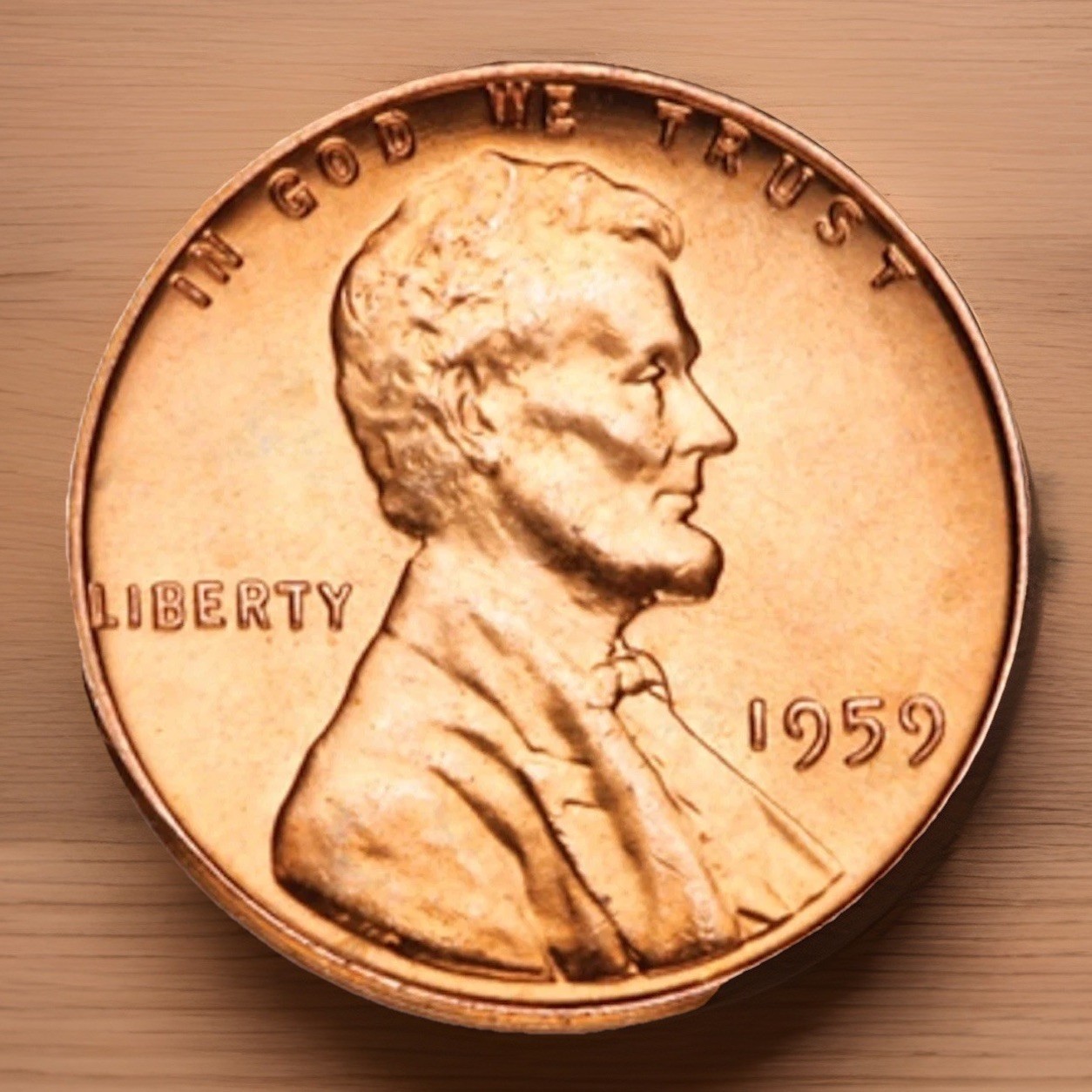 1959-P Lincoln Memorial Cent in GEM BU Red From Original Bank Wrapped Roll