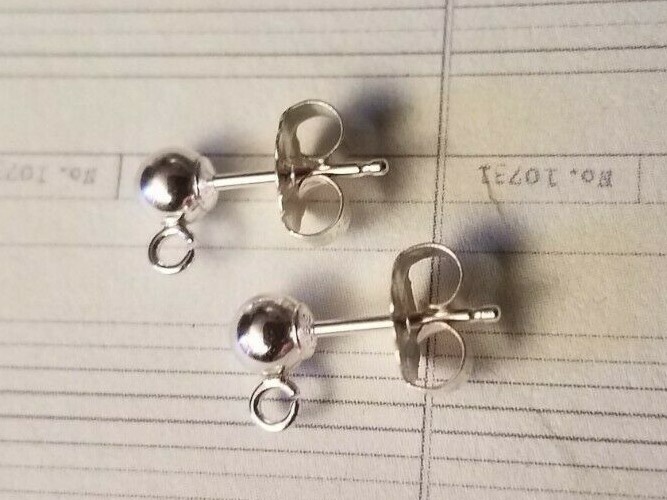 10 pieces (5 pair)  .925 Sterling Silver Butterfly Earring Backs -Ear Nuts