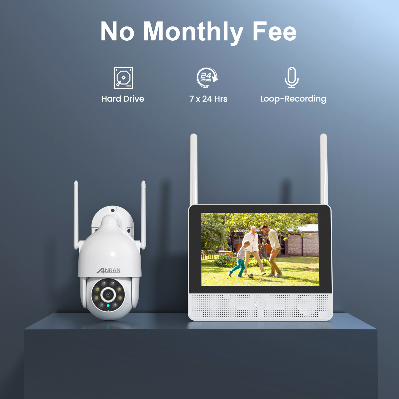 ANRAN 8CH 8MP Wireless CCTV Security Camera System Color Night Vision 2TB Audio