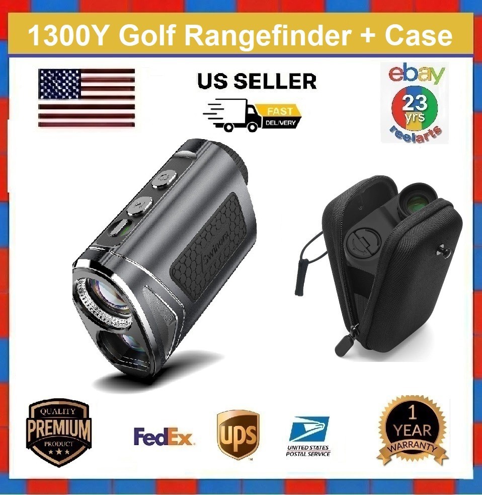 1300Y Golf Rangefinder w/ Slope, Flag Lock Vibration, 7X Magnification, + CASE
