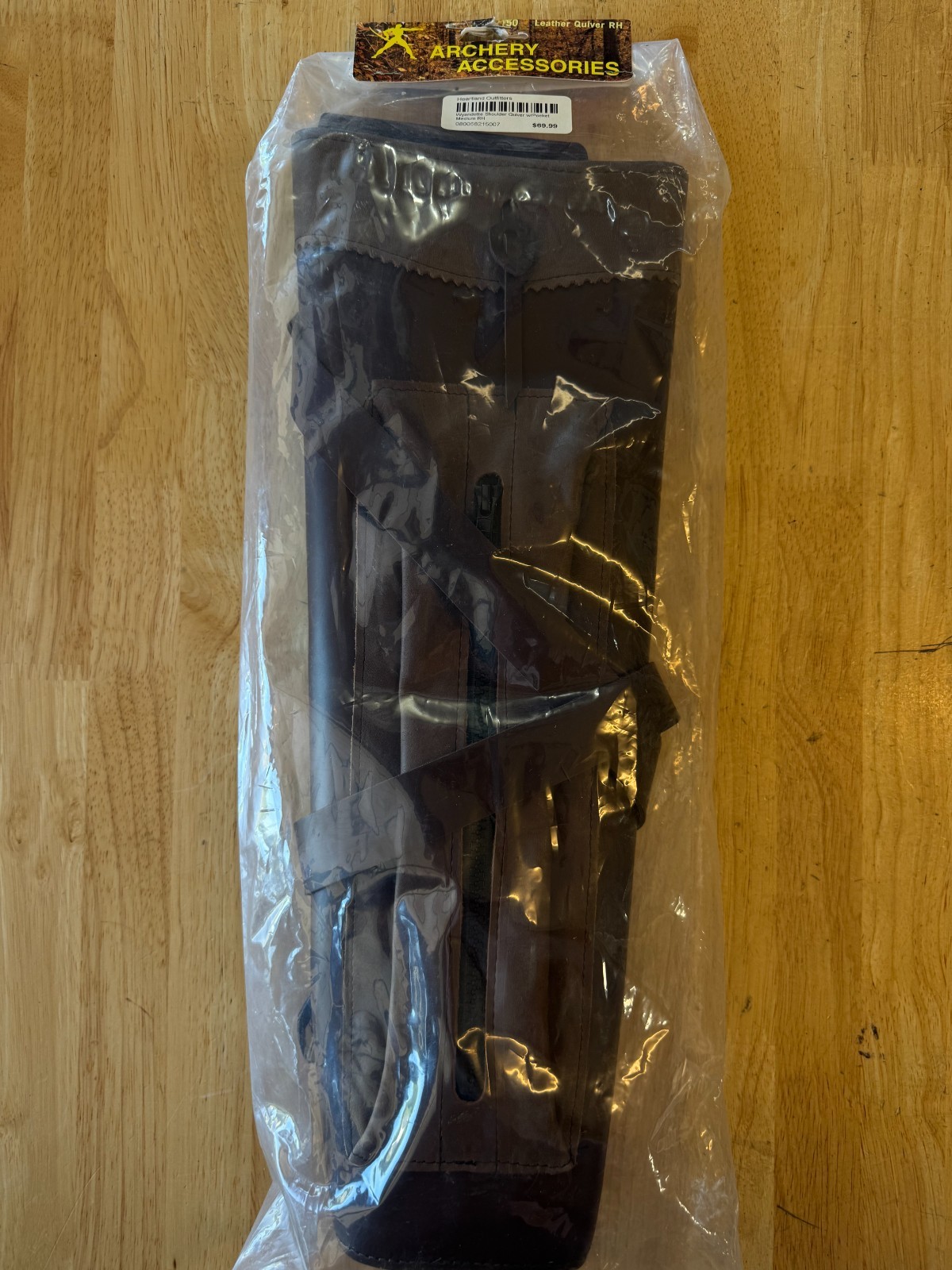 Wyandotte Leather Inc Leather Quiver 17in Brown Strap Detached One Side Vintage