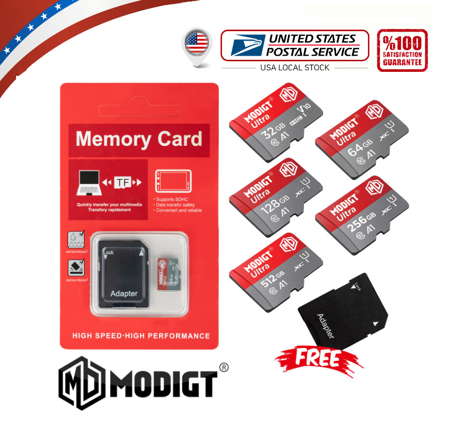 Lot Memory Card For Micro SD Card 32GB 64GB 128GB 256GB High Speed Class 10
