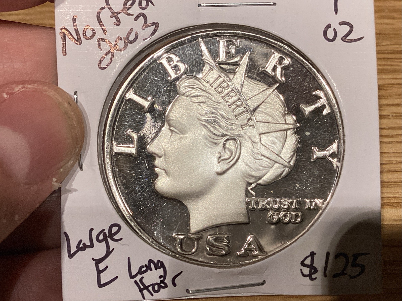 Norfed 1 Oz Silver 2003 $10 Large E Long Hair (2 Available)