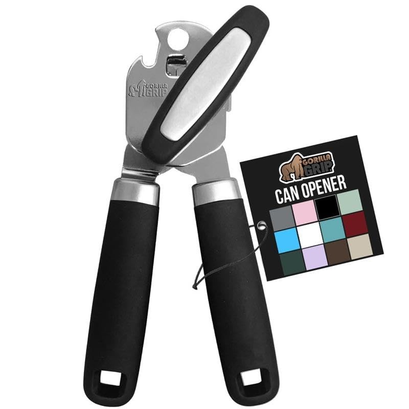 GORILLA GRIP Heavy Duty Stainless Steel Smooth Edge Manual One Size, Black