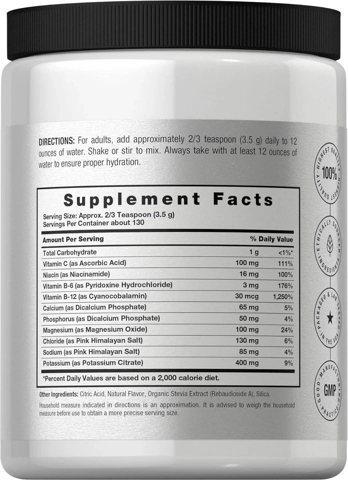 Horbäach Electrolytes Powder | 16 oz | 130 Servings | Hydration Supplement |...