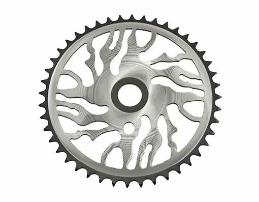 NEW! STEEL CHAINRING ZT7I-D 1/2 X 1/8 44T CHROME/BLACK.