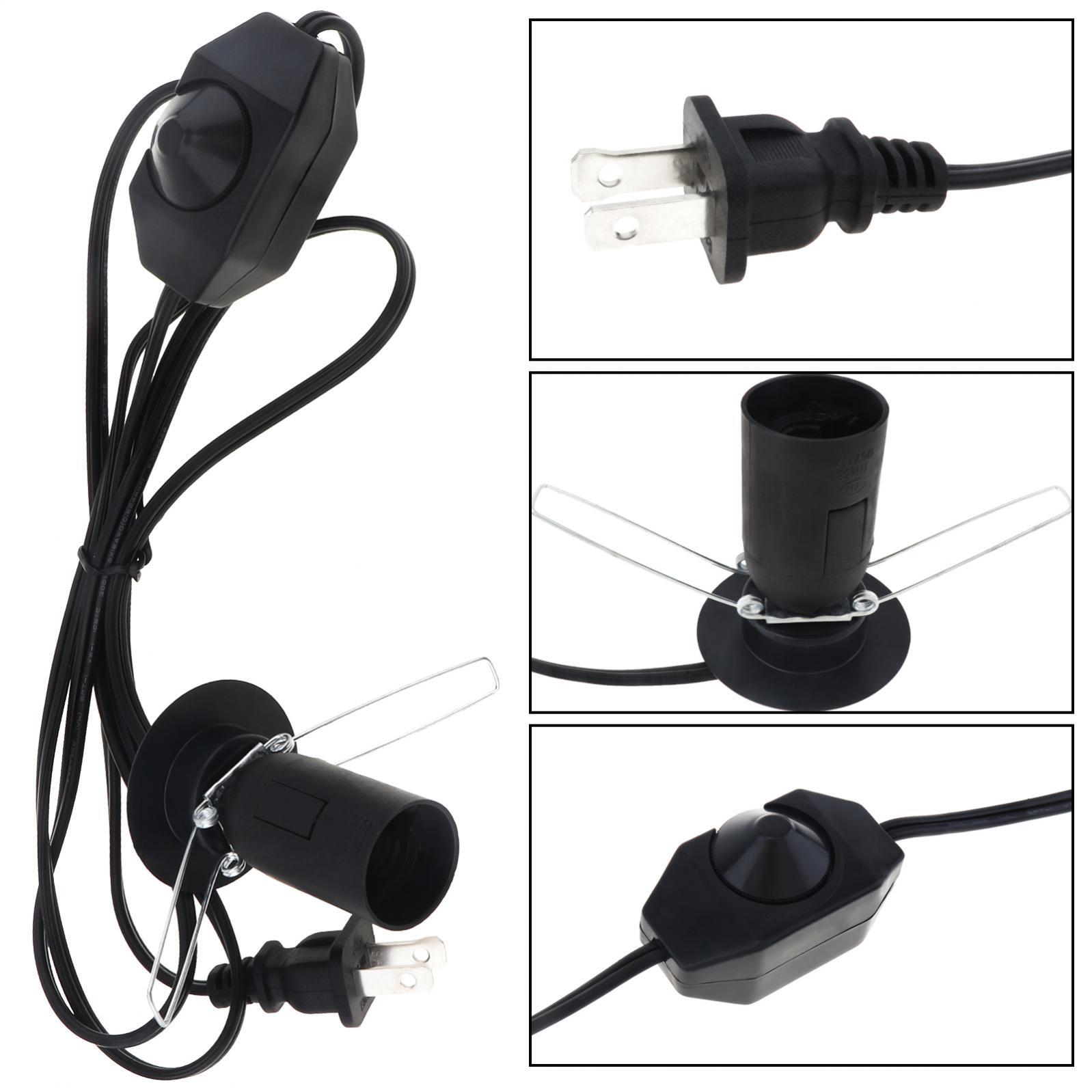 Salt Lamp Cord Replacement with E12 Light Bulb Socket with Dimmer Control Switch