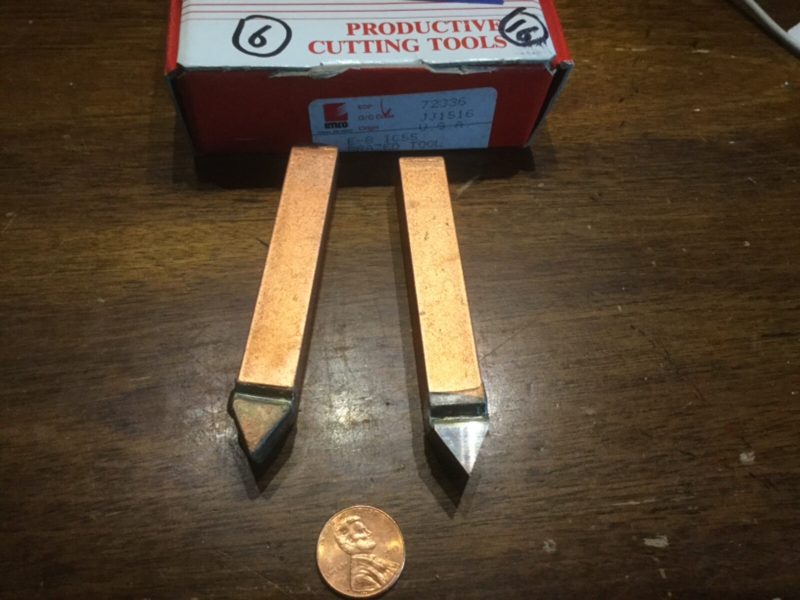 2 turning tip  carbide brazed tip 1/2 x 1/2 x 3.5 L E8 IC55 machine shop lathe