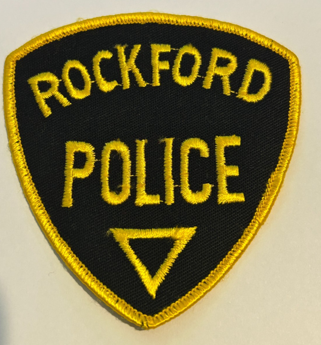 Vintage Rockford Illinois Police Twill Patch Uniform Take Off
