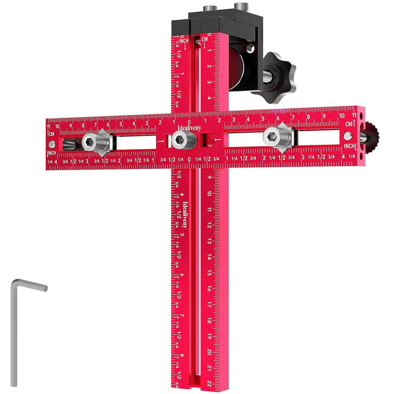Adjustable Cabinet Hardware Jig - Precision Drill Guide for Knobs & Handles, DIY