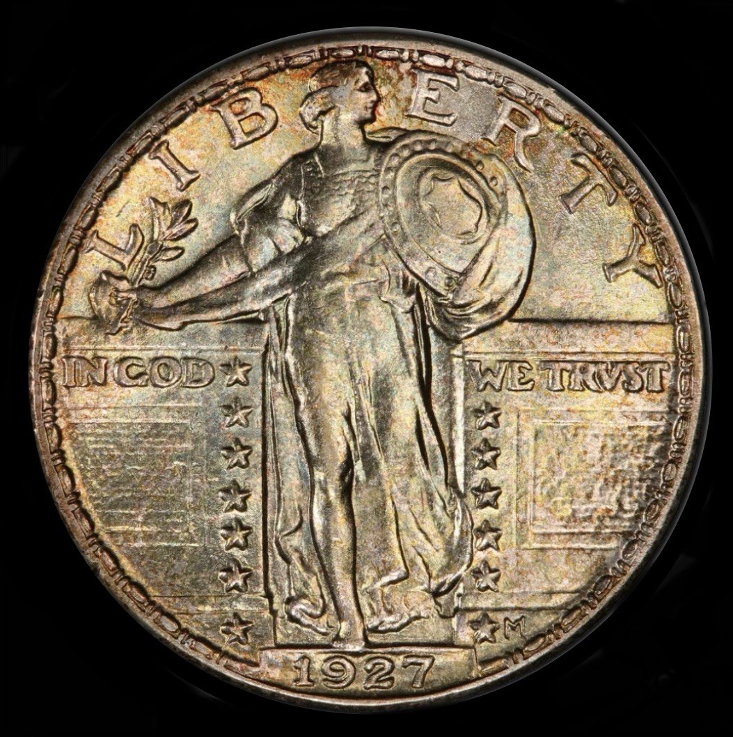 1927 P Standing Liberty Quarter 25c PCGS MS62‼️HINTS AT SEA FOAM TONER‼️