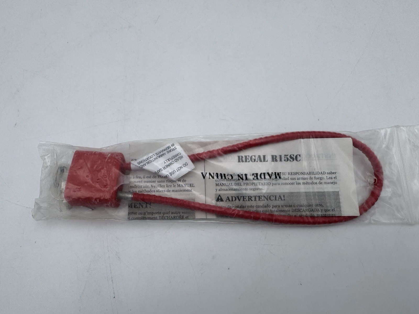 REGAL Firearm Gun Safety Cable Lock 15" NEW R15SC BRAND NEW 2 Keys