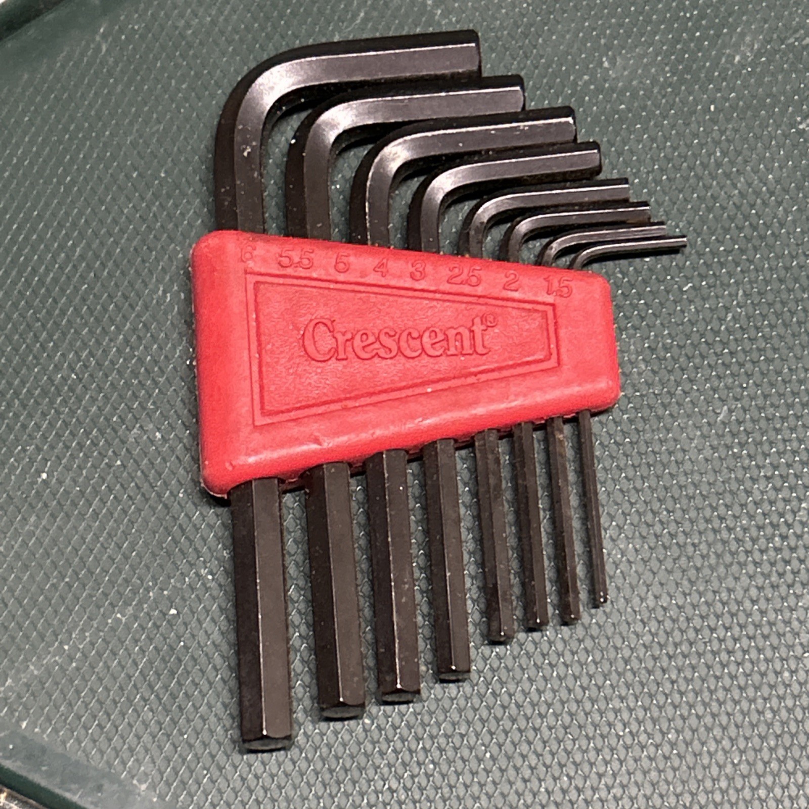 Crescent Hex Key Allen Wrench Set Of (8) 1.5mm-6mm Imperial L-Keys with Holder