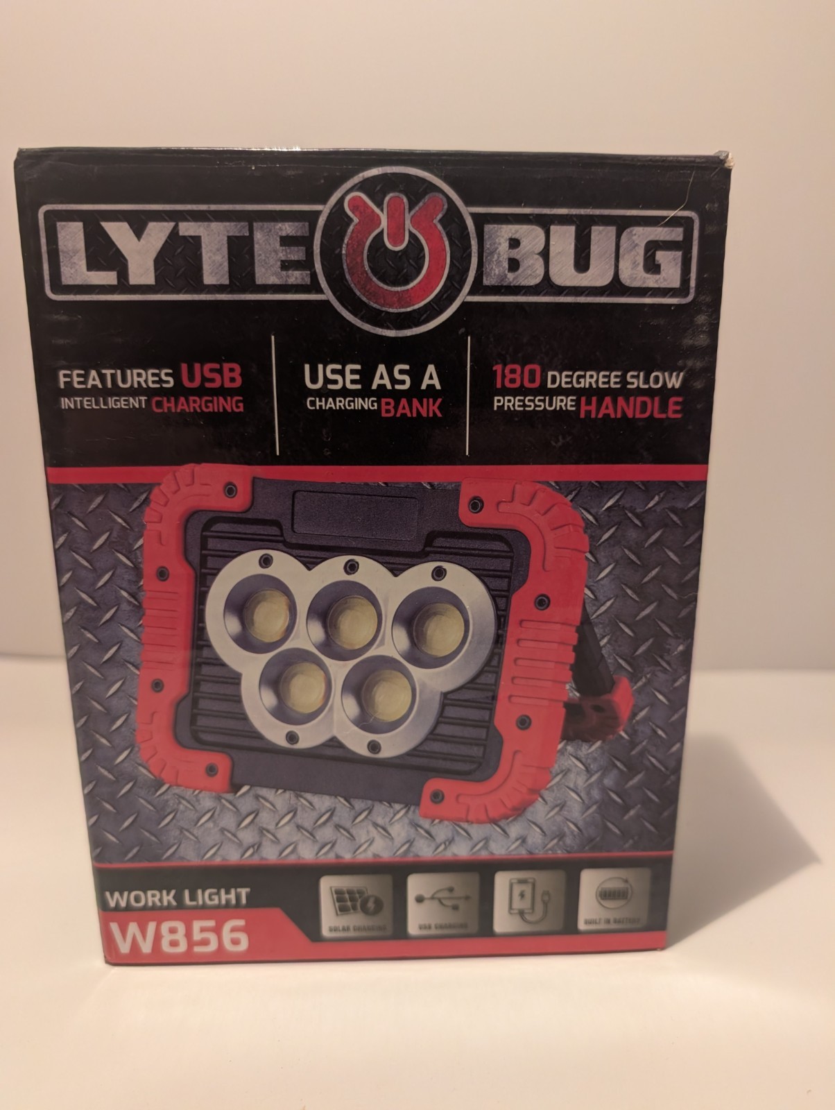 Lyte Bug Rechargeable, Charging Bank, 180° Slow Pressure Handle Work Light W856