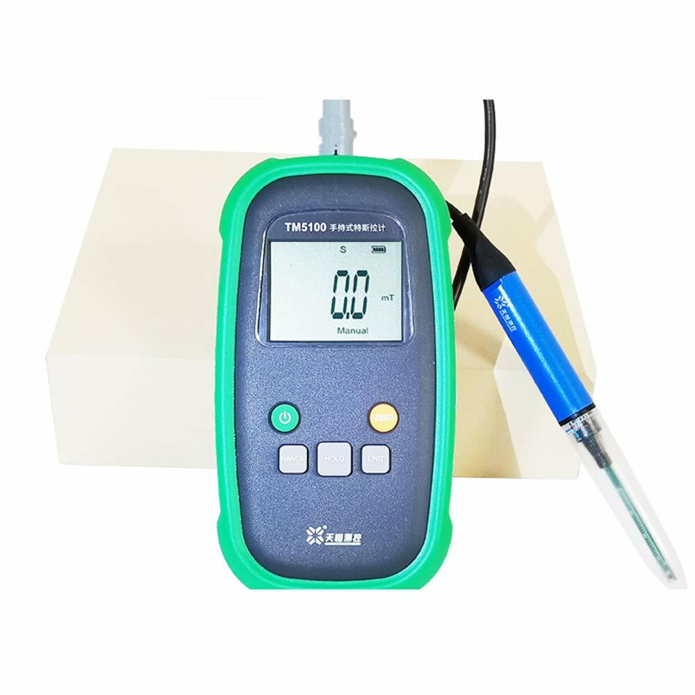 Tesla Meter Gaussmeter Surface Magnetic Field Gauss Meter with 0-200mT 0-2000mT
