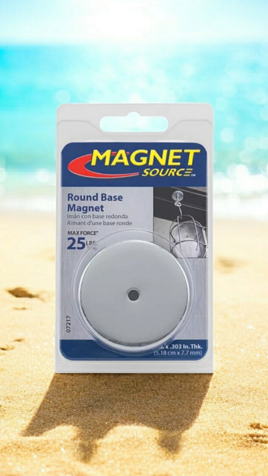 NEW MASTER MAGNETIC 7217 25LB 2" LIFT ROUND MAGNET BASE 9388091