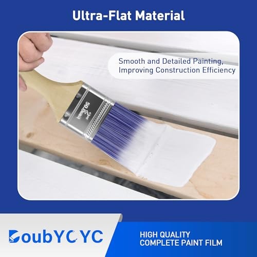 Paint Brushes - 2" Flat Brushes, Paint Brush Set, Wood Paint Brushes for 4 Pack