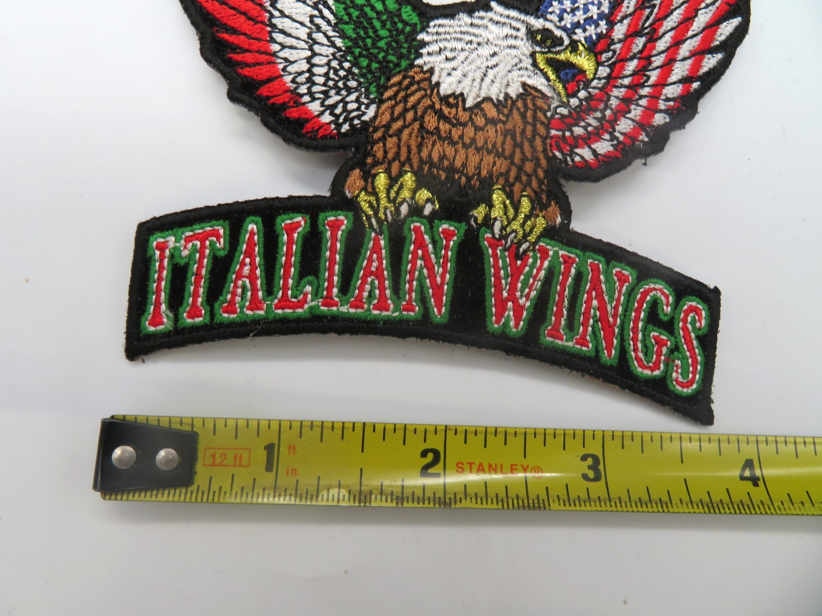 Italian Wings Motorcycle Biker Vest Jacket Patch Eagle American Flag