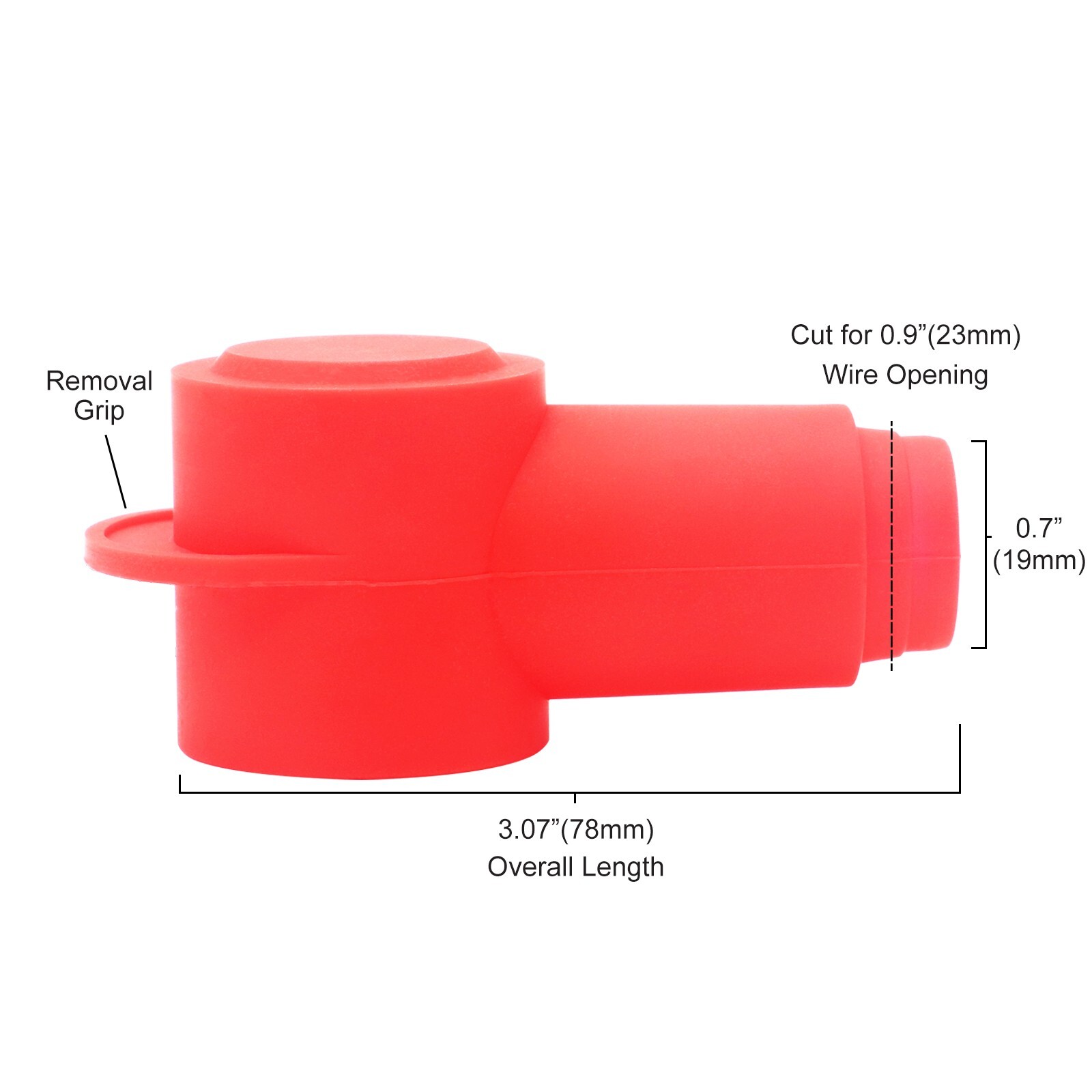 Recoil STC40-4 Silicone Terminal Covers for Alternator Battery Stud