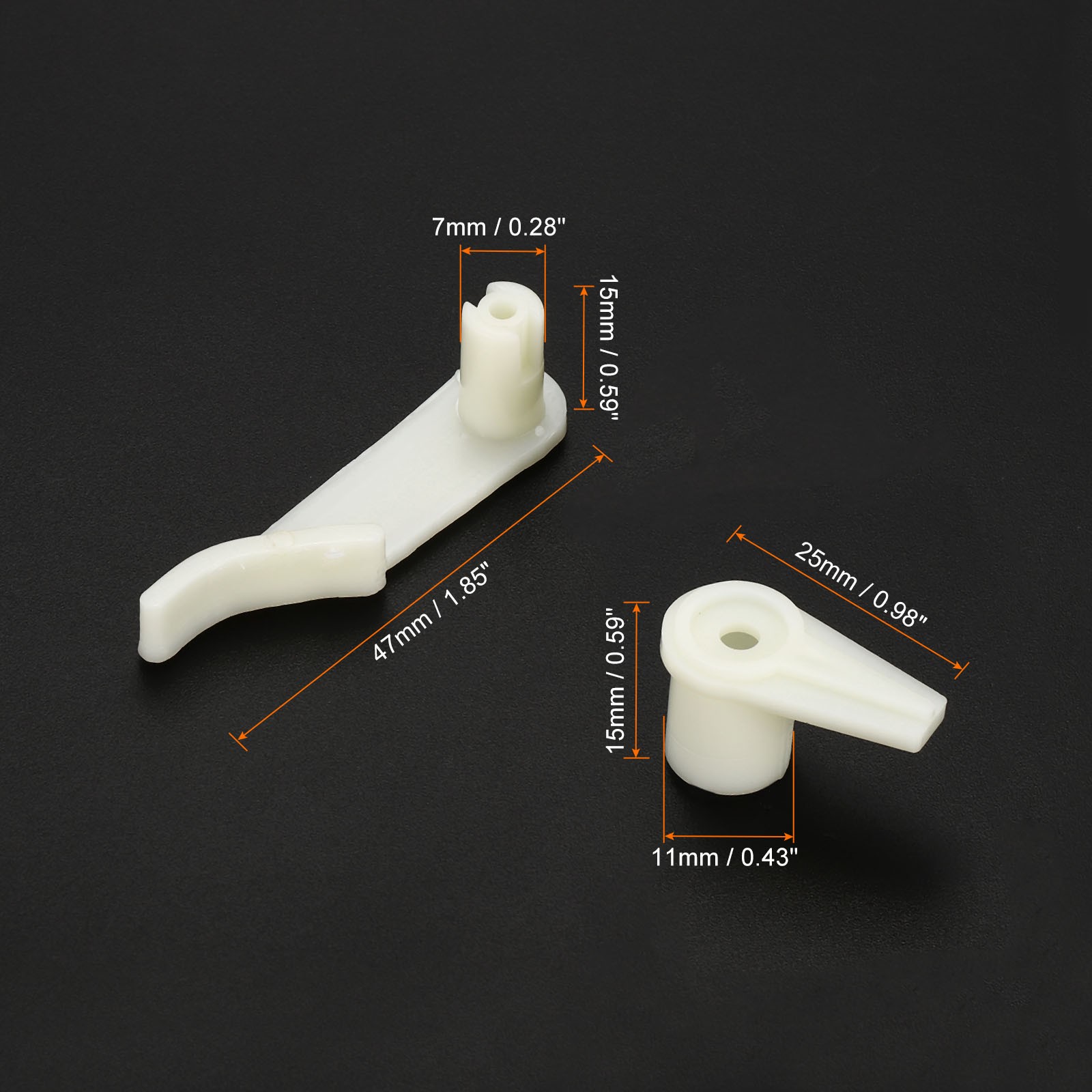 6Pair 3.5mm ABS Plastic Ceiling Lampshade Clips Fixed Buckle White