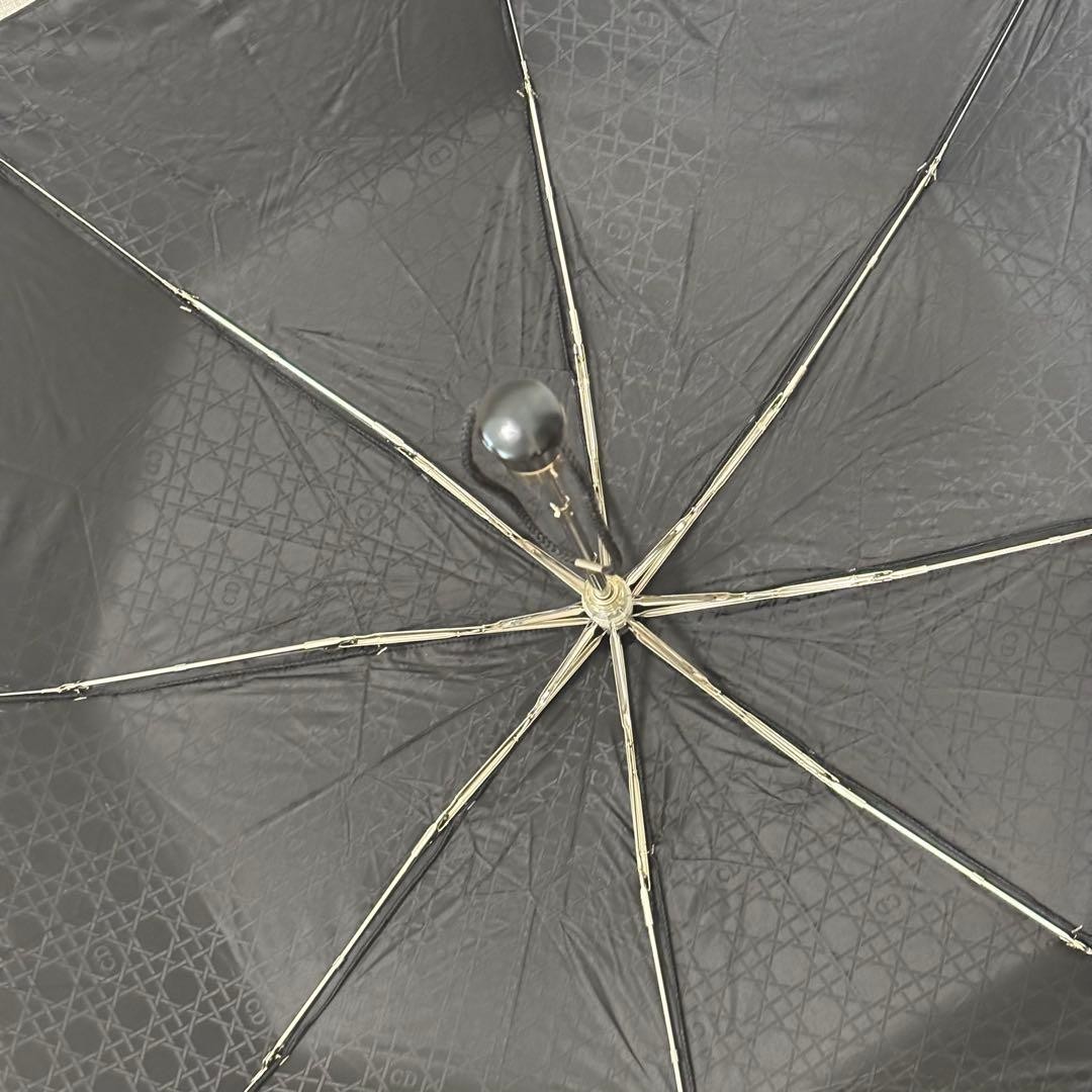Christian Dior Folding Umbrella Black Authentic Luxury Umbrella Compact