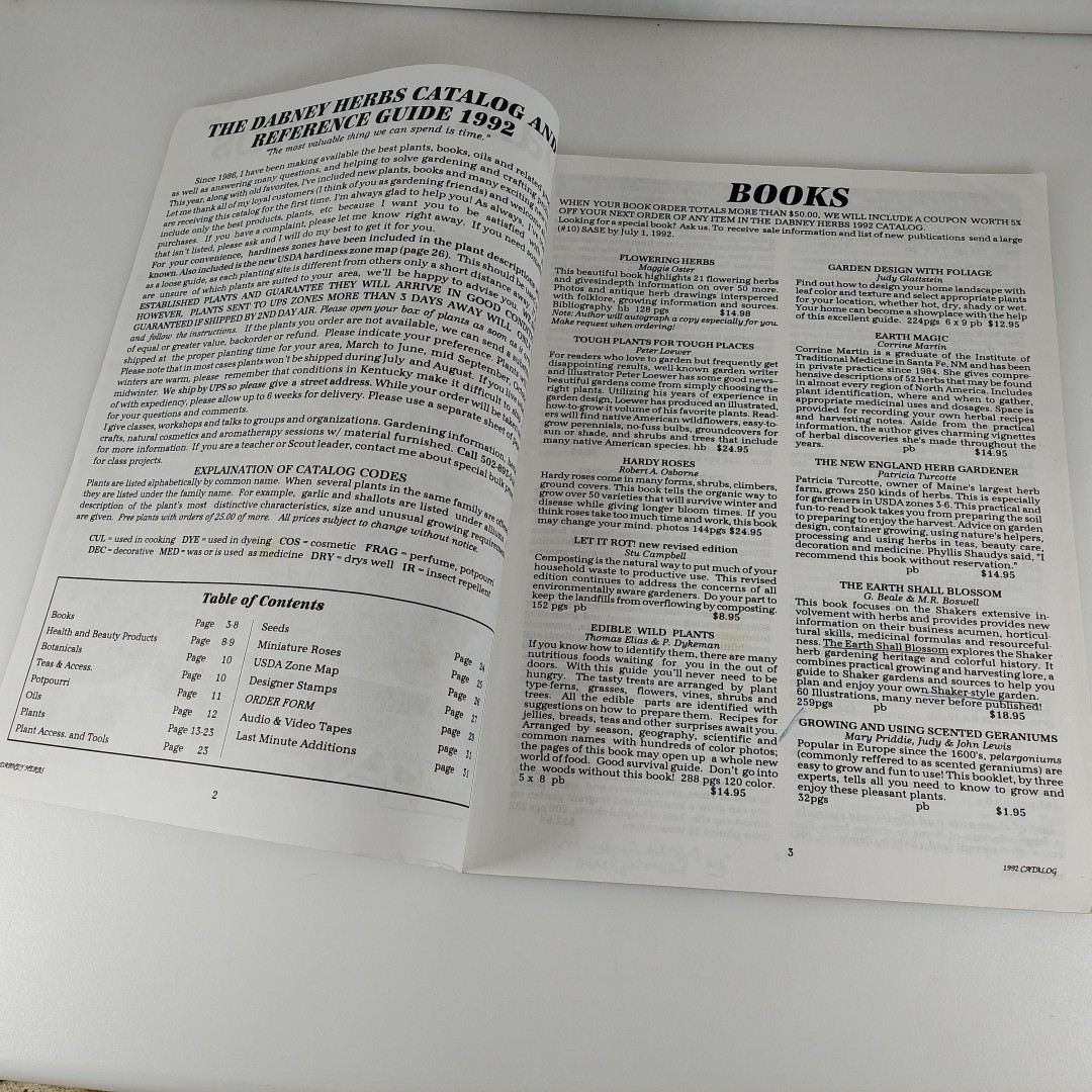 Dabney Herbs Catalog 1992